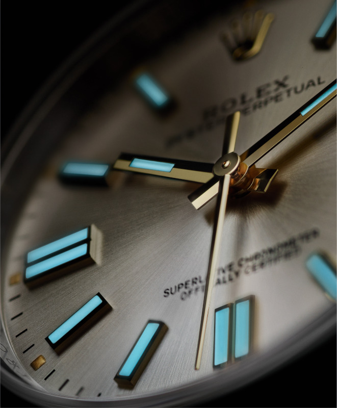 Close up Rolex oyster perpetual